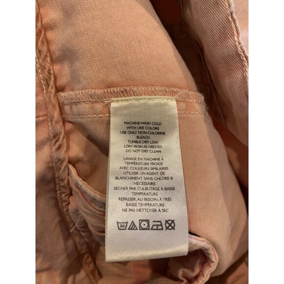 Free People Long Game Chino Pants Pale Mauve Pink Wide Leg Flare Size 4 - Picture 5 of 11